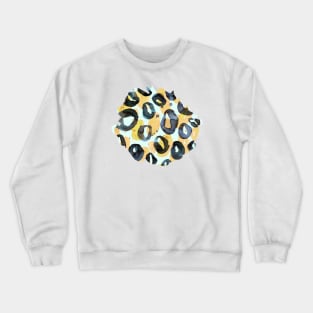 Leopard Circles Yellow Crewneck Sweatshirt